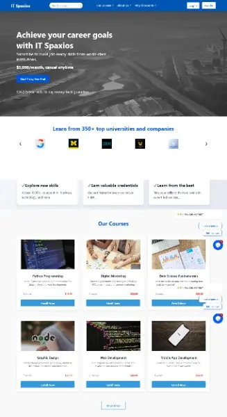 education web development services